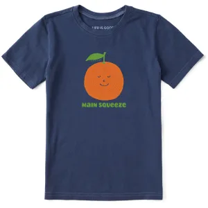 Kids Main Squeeze Orange Short Sleeve Crusher Tee Life is Good