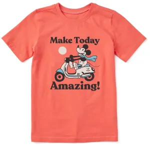 Kids Make Today Amazing Steamboat Willie Short Sleeve Crusher Tee Life is Good