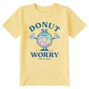 Kids Matchbook Donut Worry Tie Dye Short Sleeve Crusher Tee Life is Good