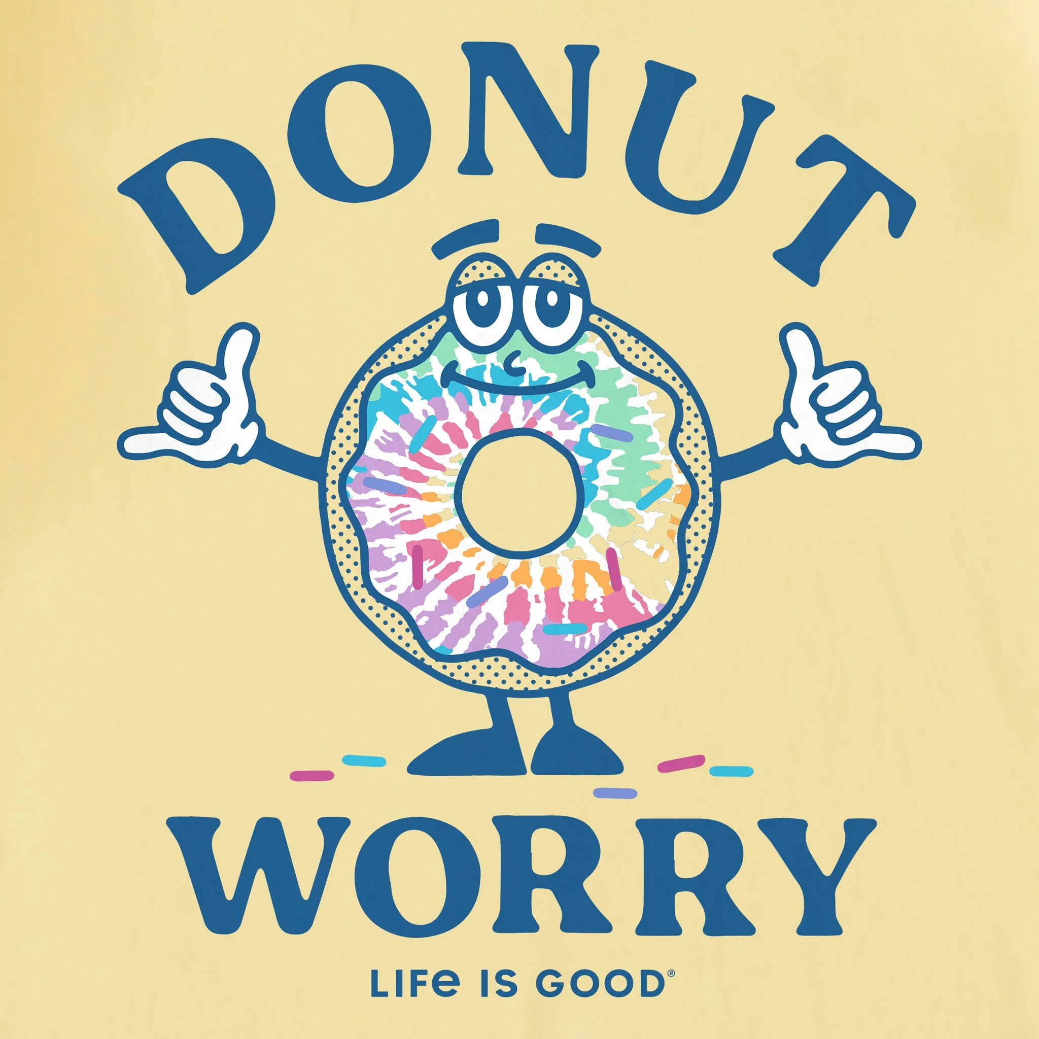 Kids Matchbook Donut Worry Tie Dye Short Sleeve Crusher Tee Life is Good