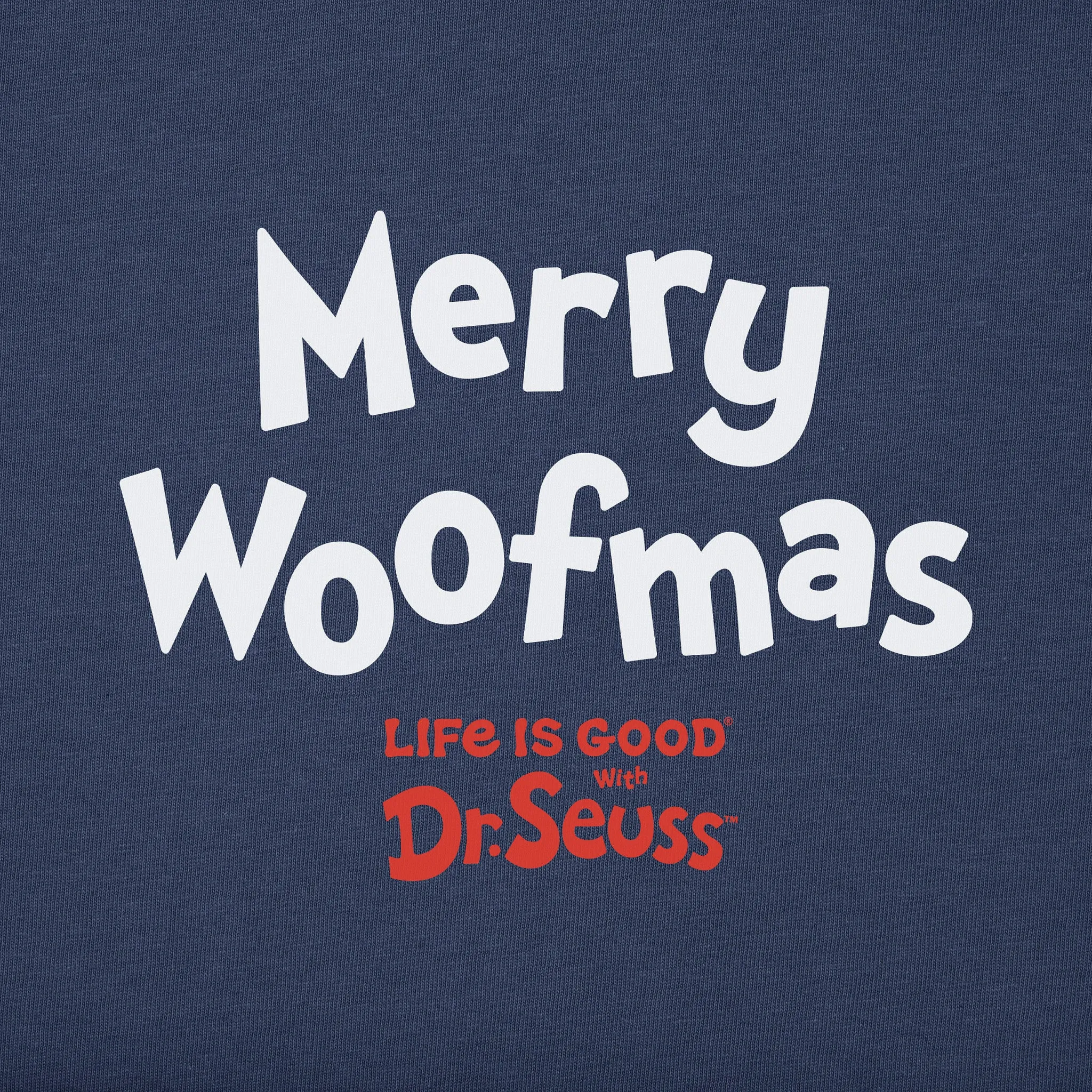 Kids Max Merry Woofmas Long Sleeve Crusher Tee Life is Good