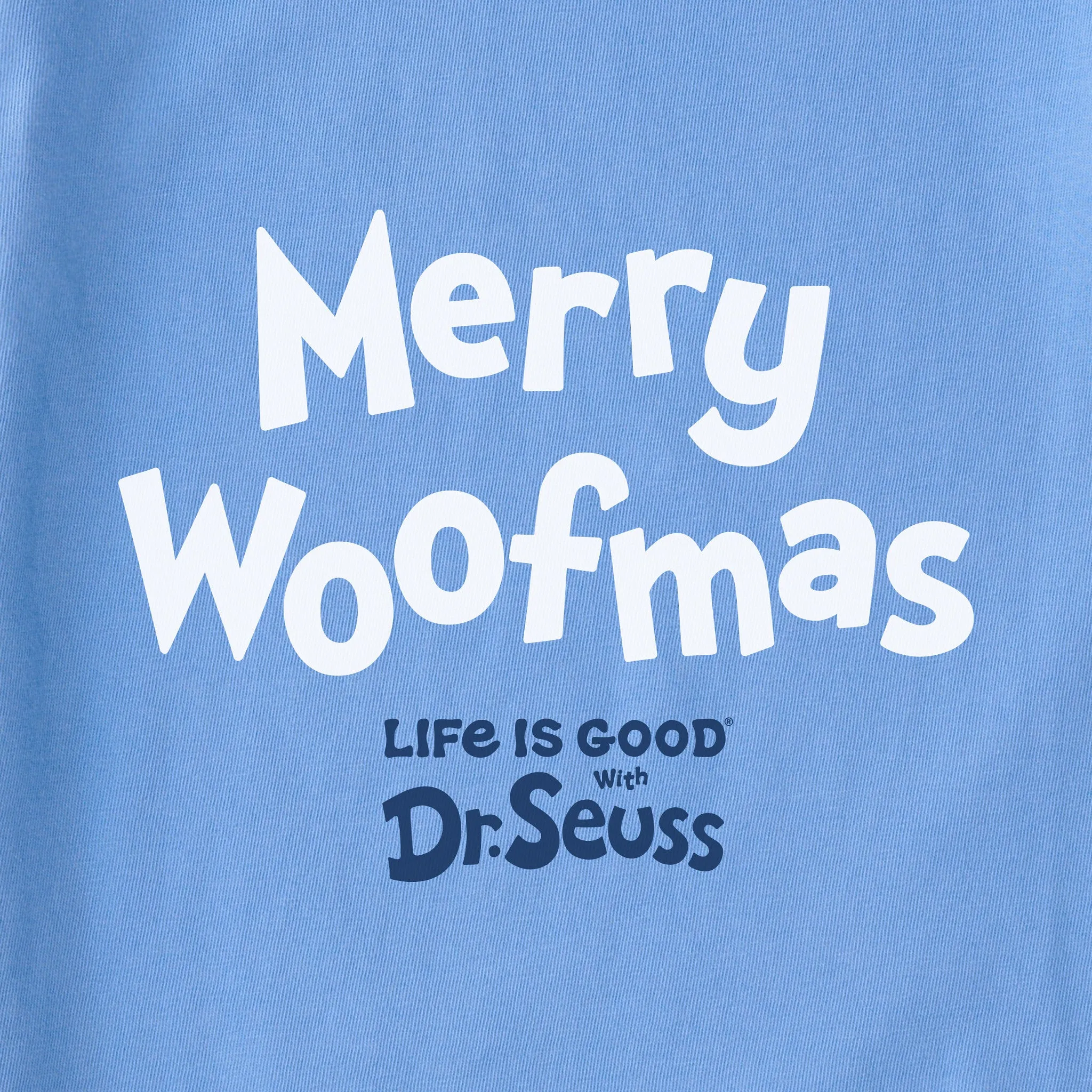 Kids Max Merry Woofmas Long Sleeve Crusher Tee Life is Good
