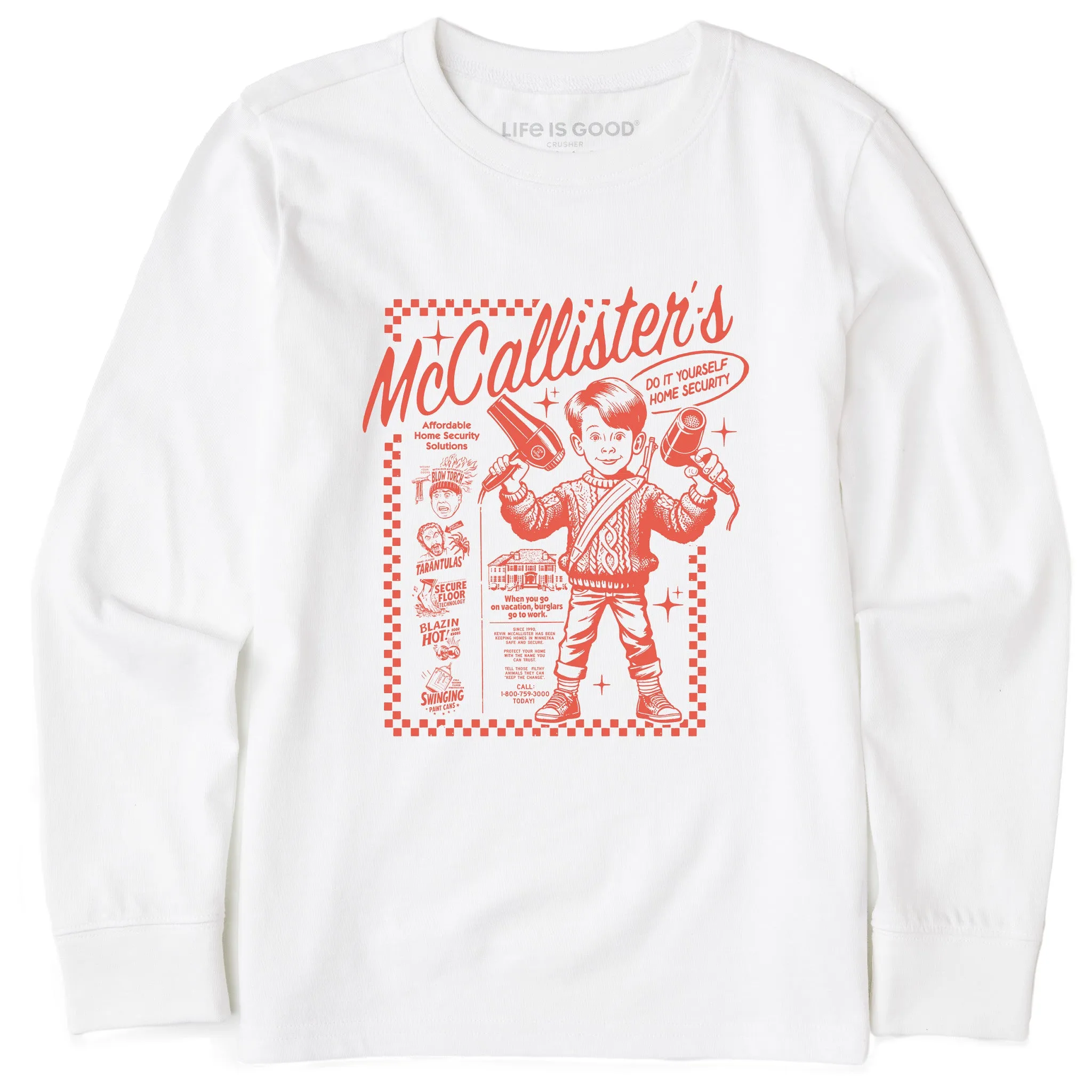 Kids McCallister's DIY Home Security Long Sleeve Crusher Tee Life is Good