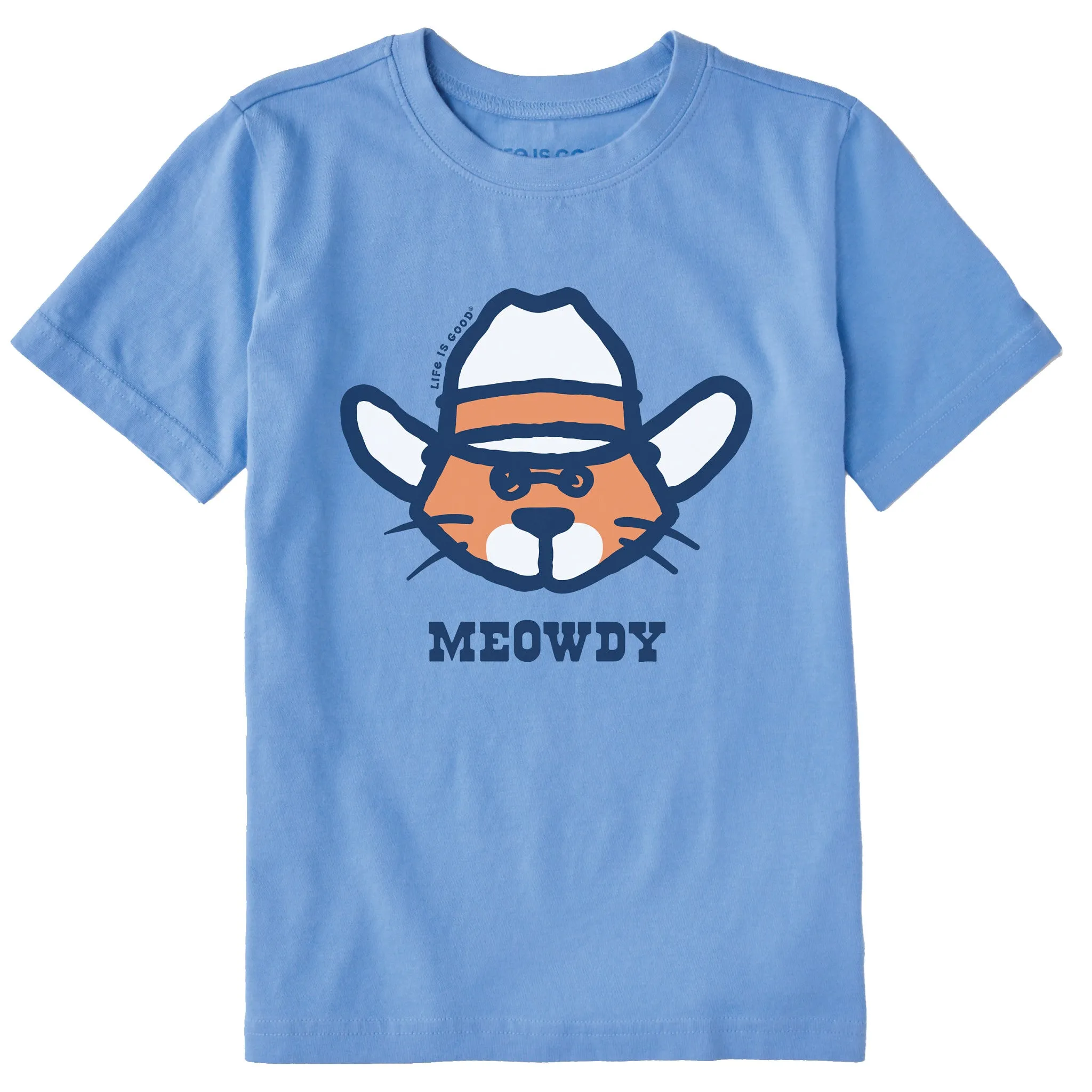 Kids Meowdy Al Short Sleeve Crusher Tee Life is Good