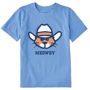 Kids Meowdy Al Short Sleeve Crusher Tee Life is Good