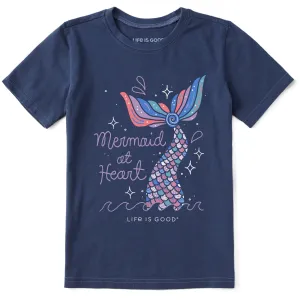 Kids Mermaid at Heart Short Sleeve Crusher Tee Life is Good