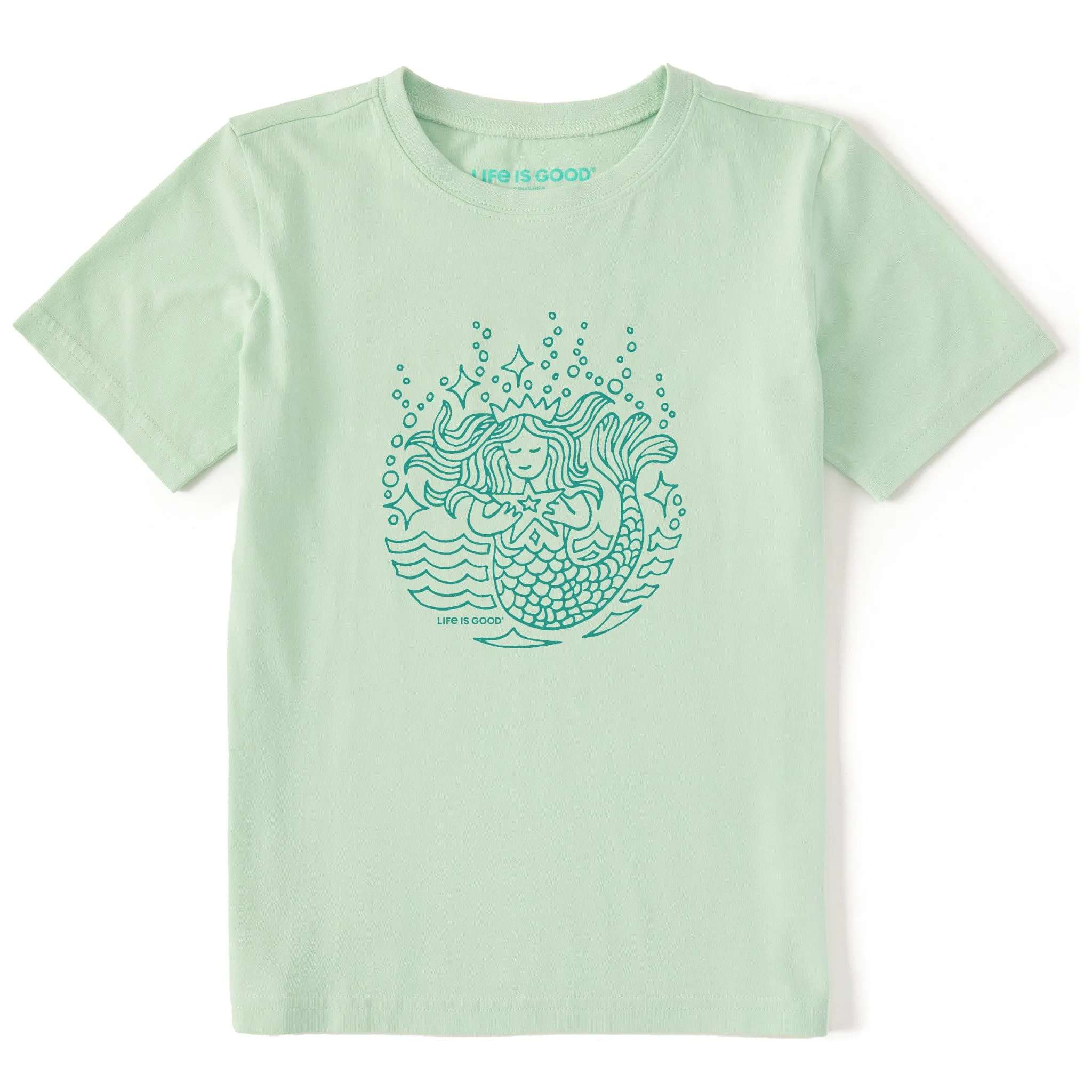 Kids Mermaid Star Short Sleeve Crusher Tee Life is Good