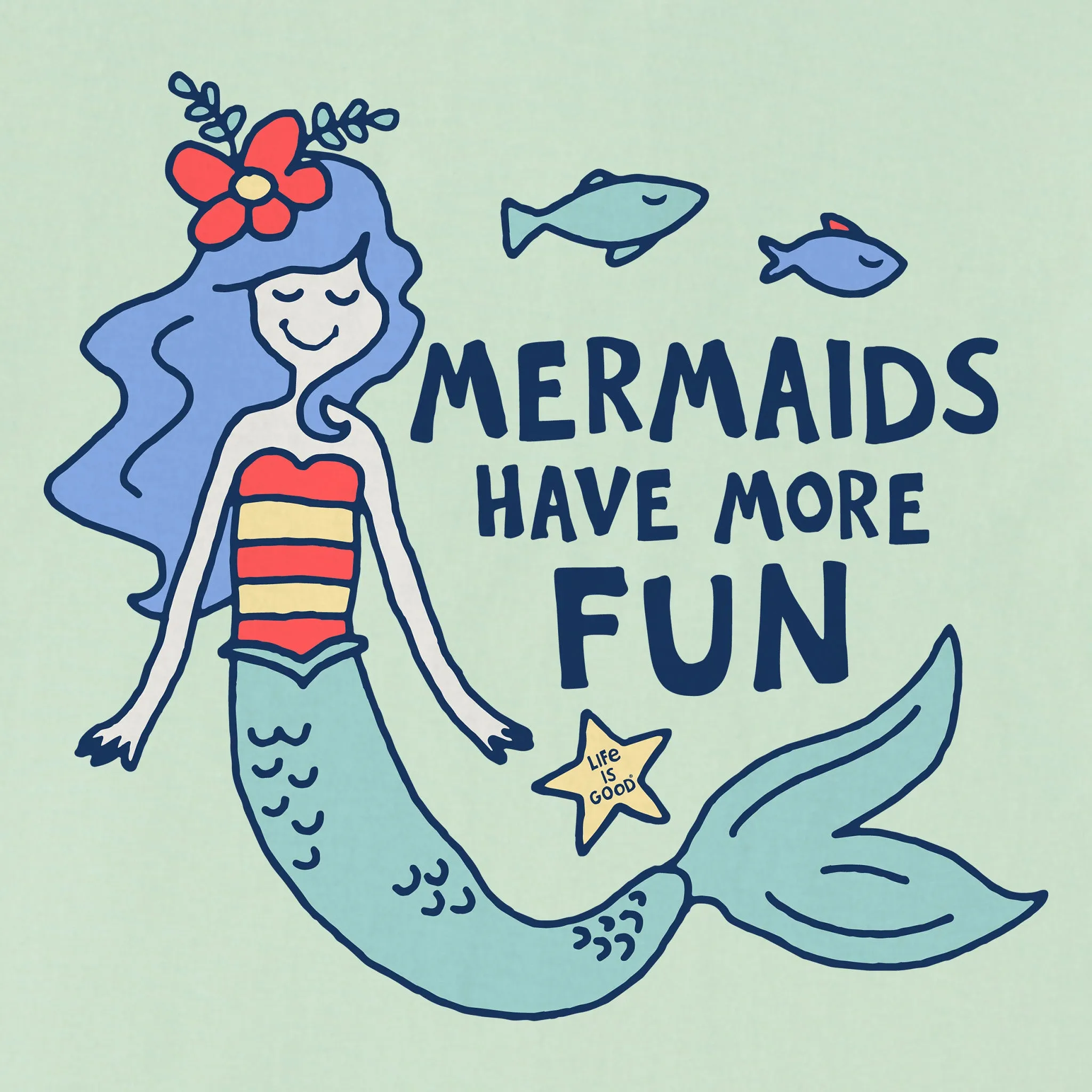 Kids Mermaids Have More Fun Long Sleeve Crusher Tee Life is Good