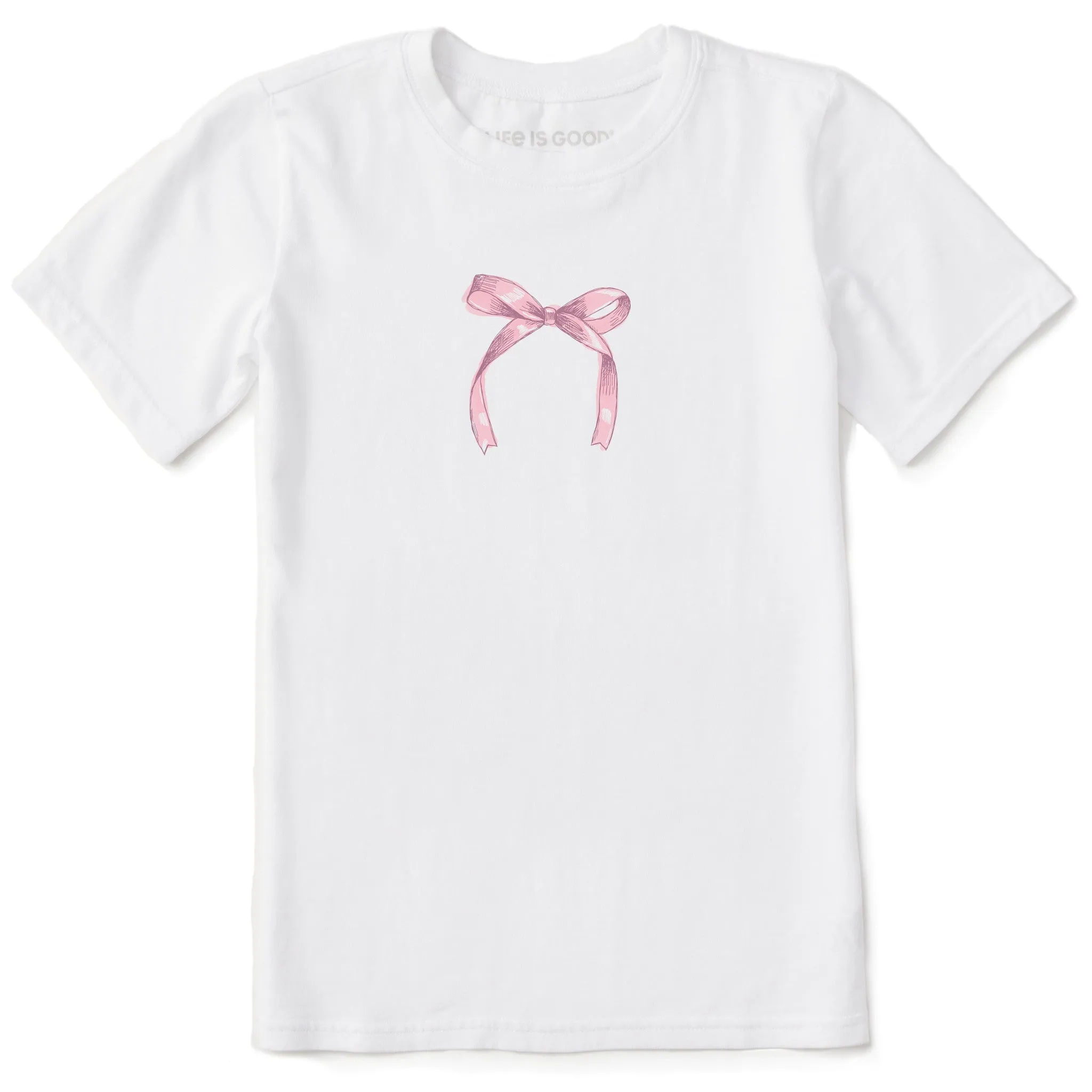 Kids Mini Ribbon Bow Short Sleeve Crusher Tee Life is Good