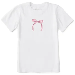 Kids Mini Ribbon Bow Short Sleeve Crusher Tee Life is Good
