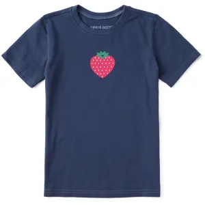 Kids Mini Strawberry Heart Short Sleeve Crusher Tee Life is Good