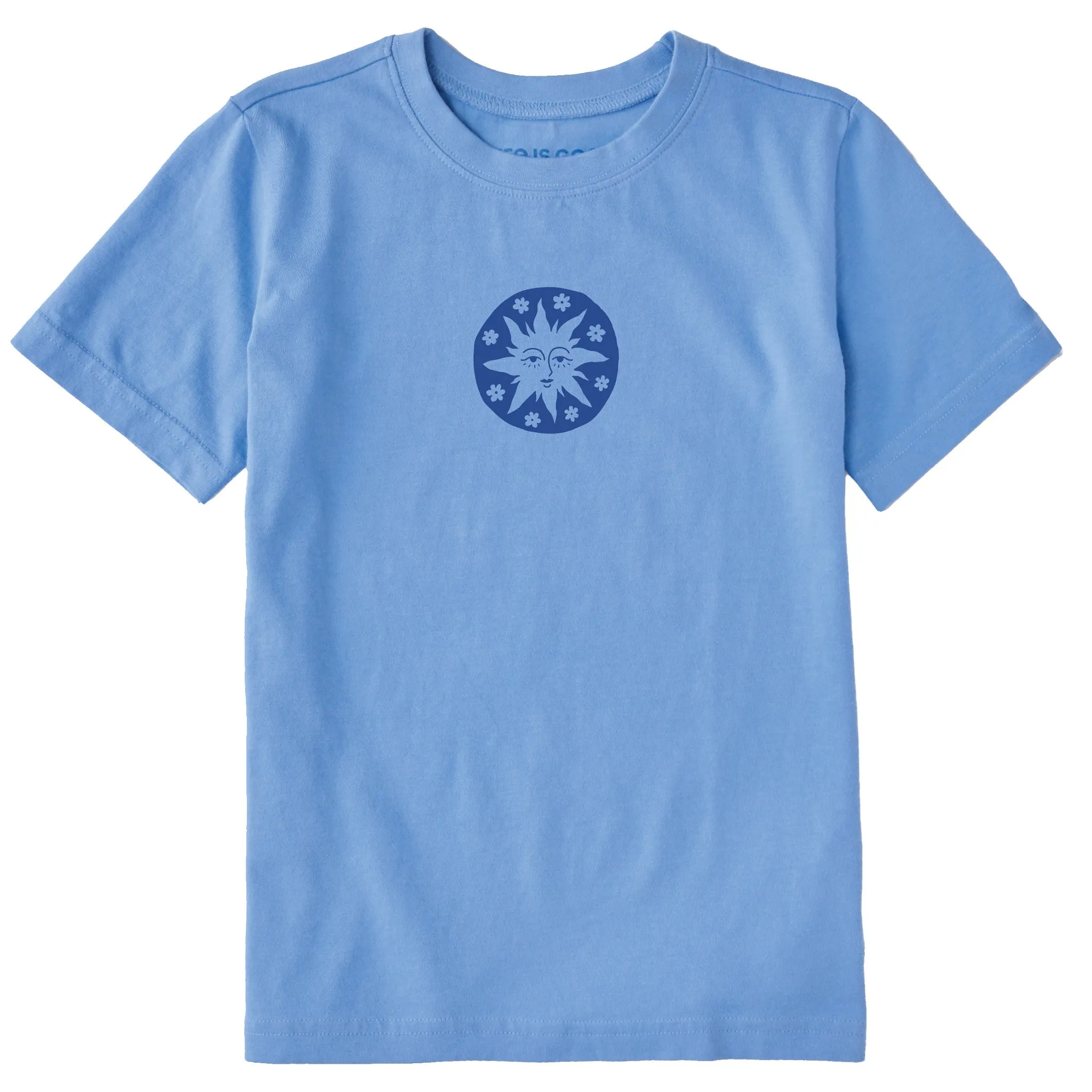 Kids Mini Sun Face Short Sleeve Crusher Tee Life is Good