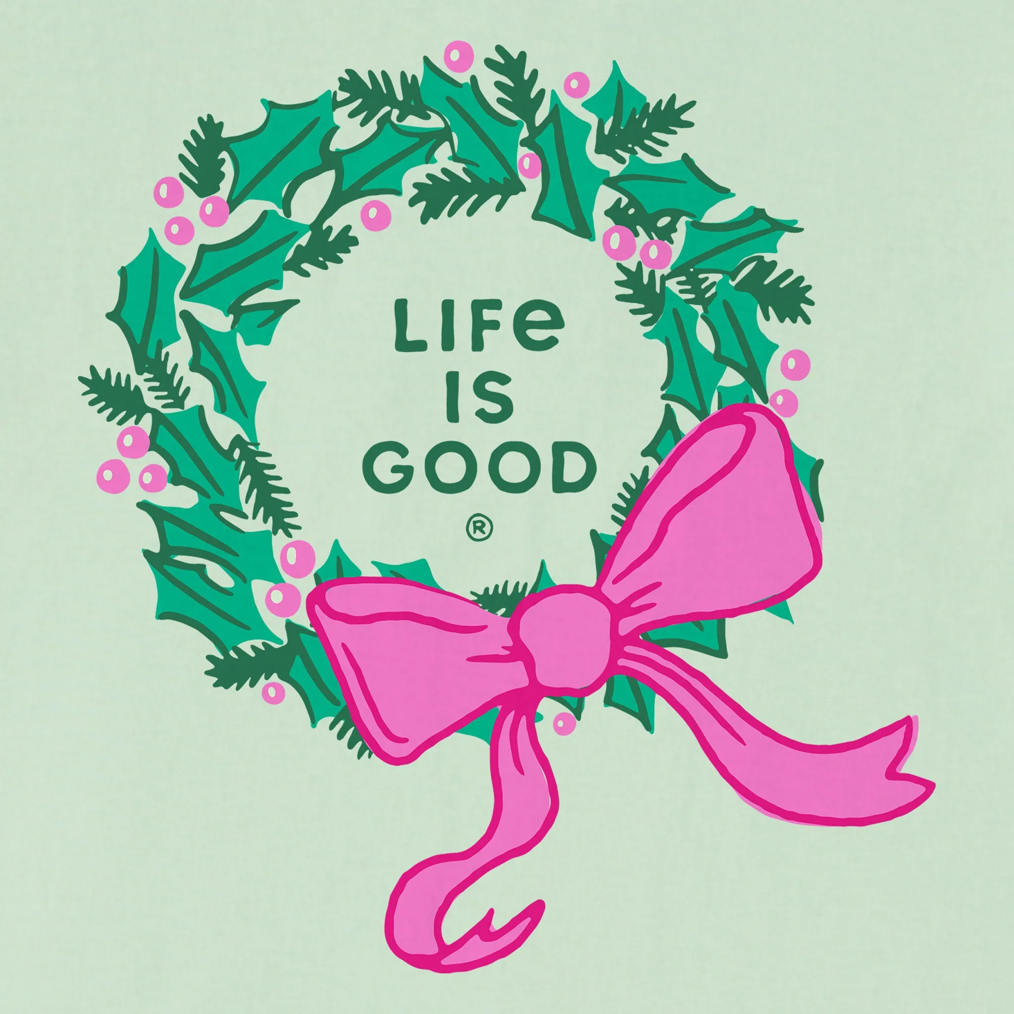 Kids Mini Wreath Short Sleeve Crusher Tee Life is Good