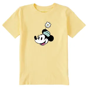 Kids Miss Steamboat Willie  w Flower Short Sleeve Crusher Tee Life is Good