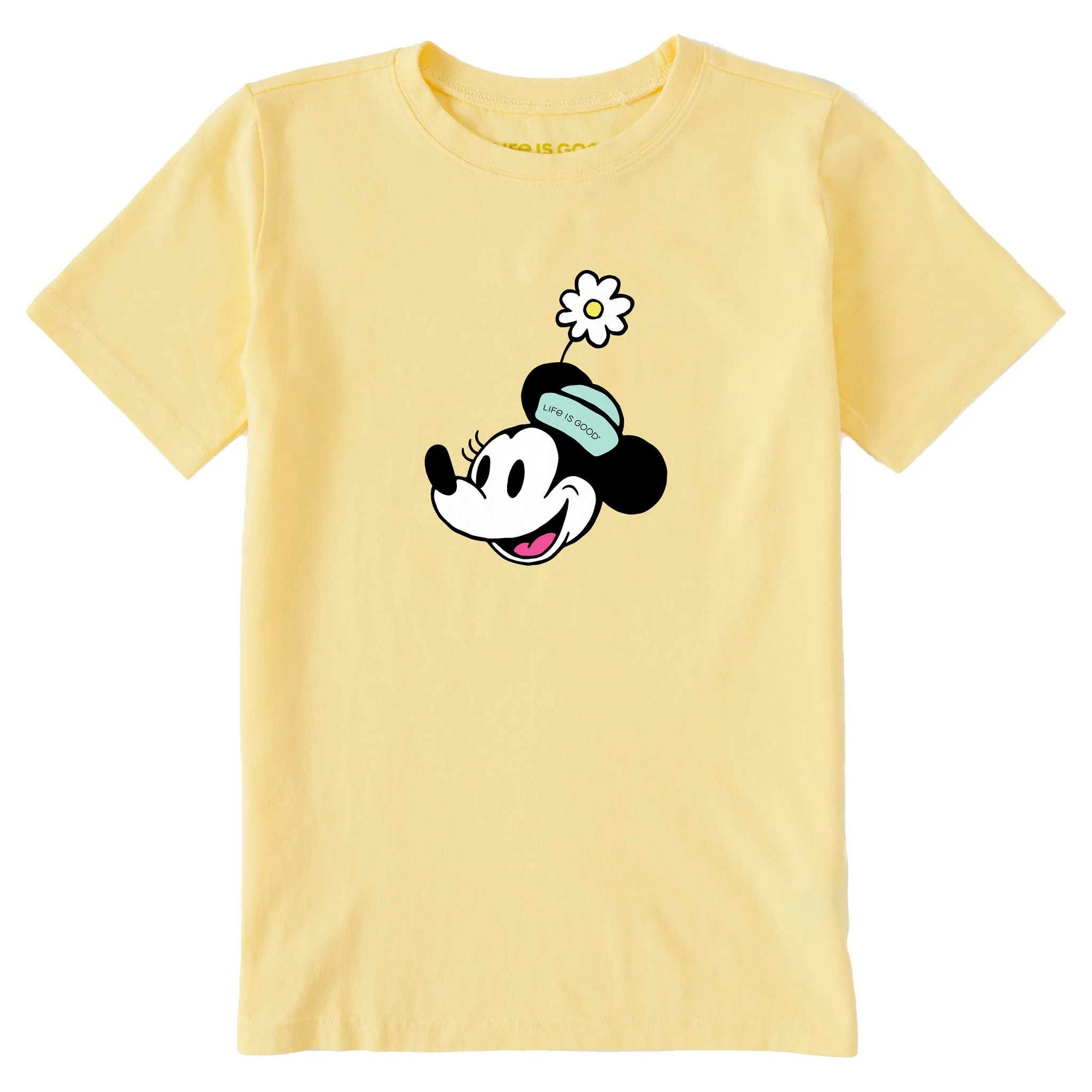 Kids Miss Steamboat Willie  w Flower Short Sleeve Crusher Tee Life is Good