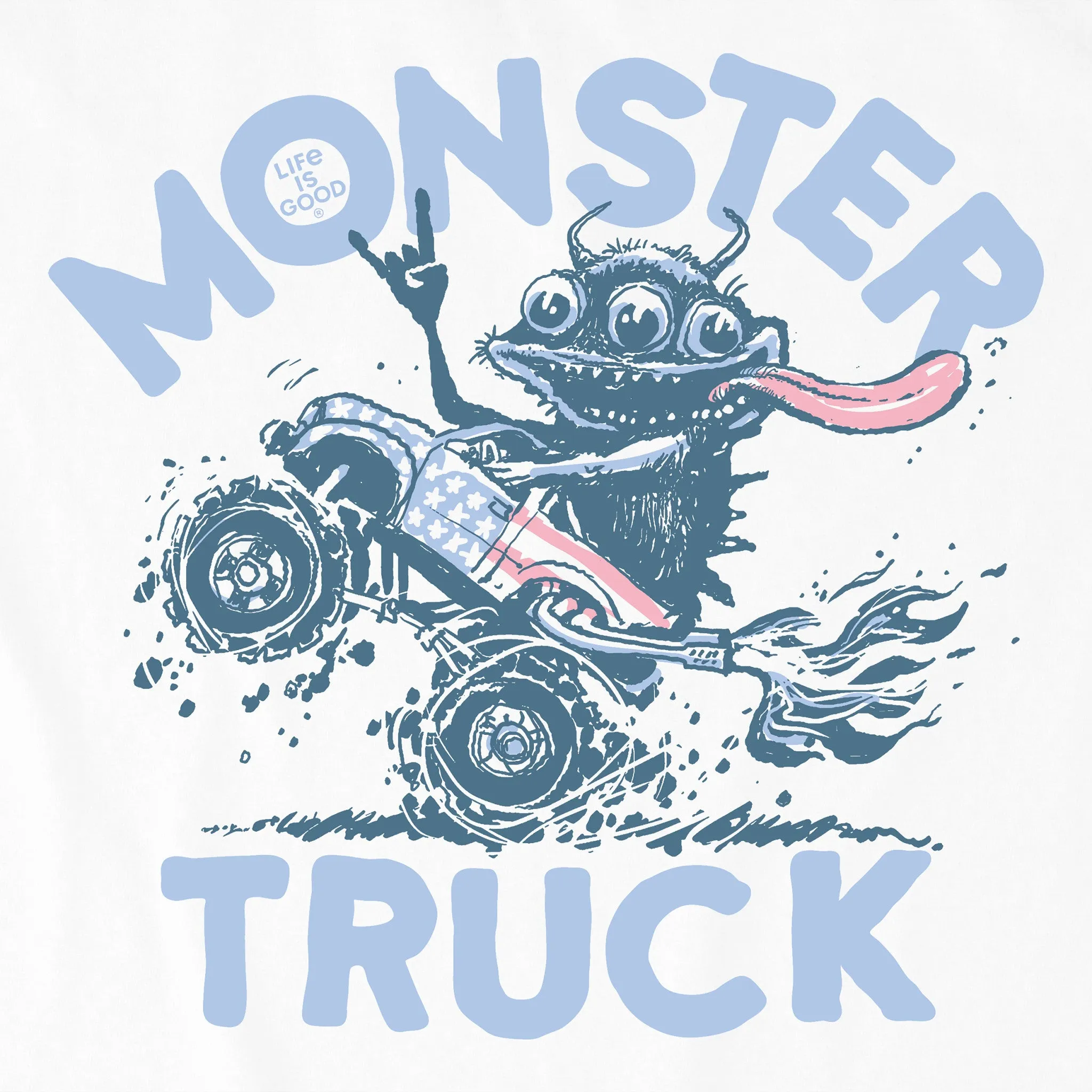 Kids Monster Truck Ride Short Sleeve Crusher Tee Life is Good