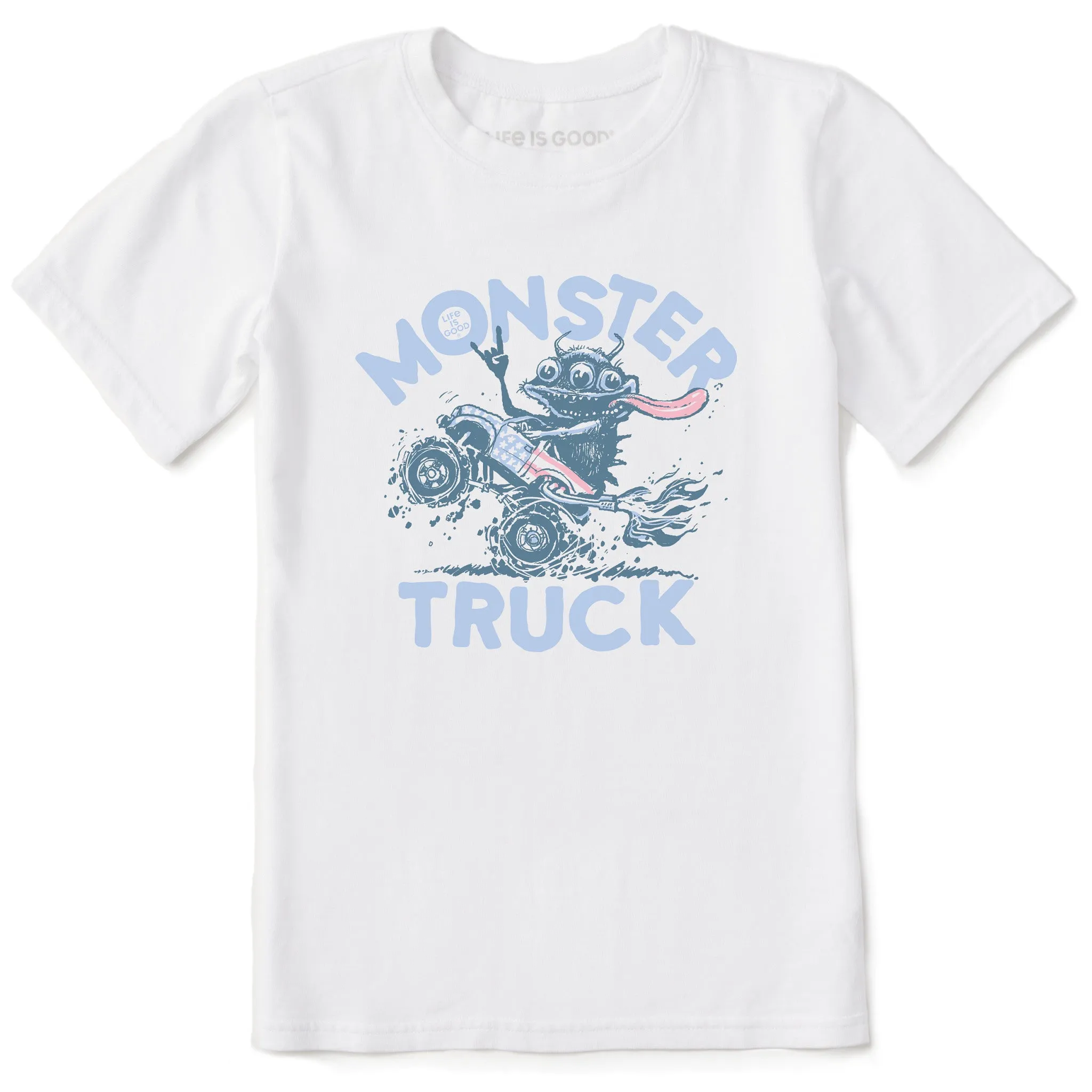 Kids Monster Truck Ride Short Sleeve Crusher Tee Life is Good