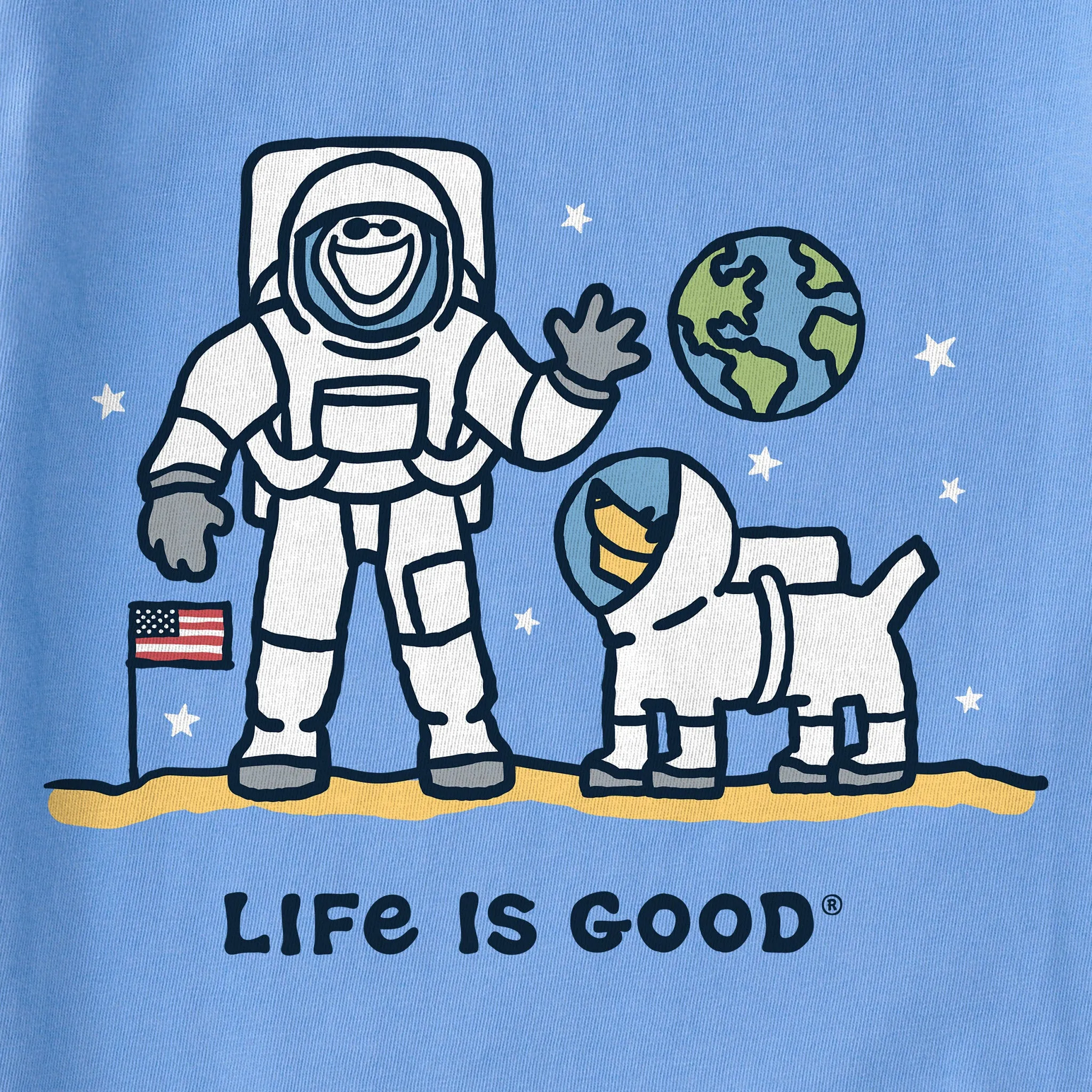 Kids Moon Landing Jake Short Sleeve Crusher Tee Life is Good