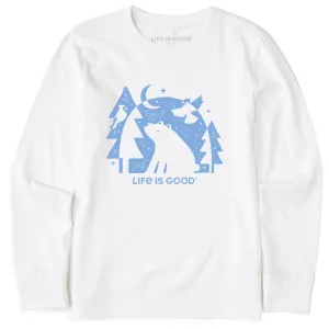 Kids Moonlit Bear Long Sleeve Crusher Tee Life is Good