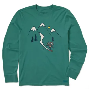 Kids Moose Snowboard Vista Long Sleeve Crusher Tee Life is Good