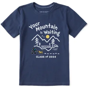 Kids Mountain is Waiting Hike Class of 2024 Short Sleeve Crusher Tee Life is Good