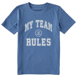 Kids My Team Rules Short Sleeve Crusher Tee Life is Good