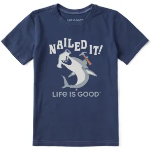 Kids Nailed It, Hammerhead Shark Short Sleeve Crusher Tee Life is Good