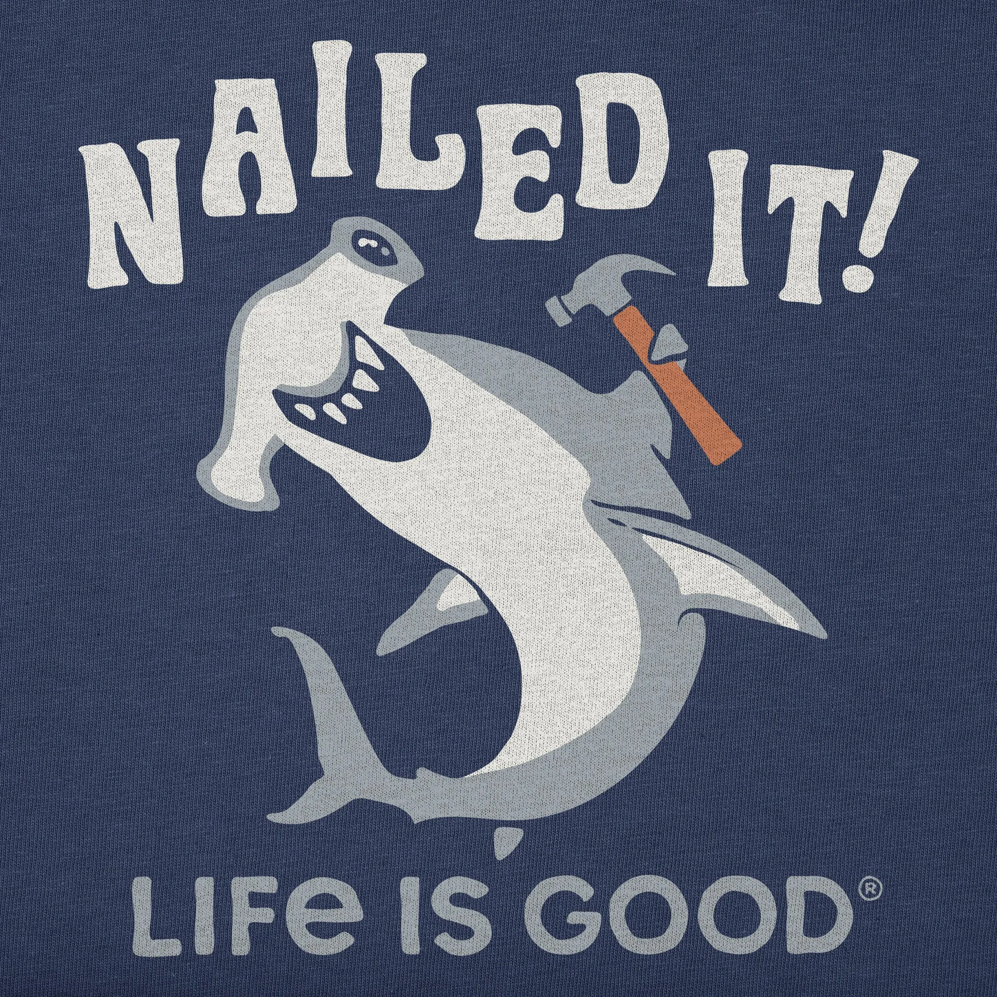 Kids Nailed It, Hammerhead Shark Short Sleeve Crusher Tee Life is Good
