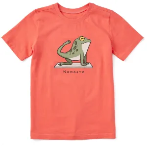 Kids Namaste Frog Short Sleeve Crusher Tee Life is Good