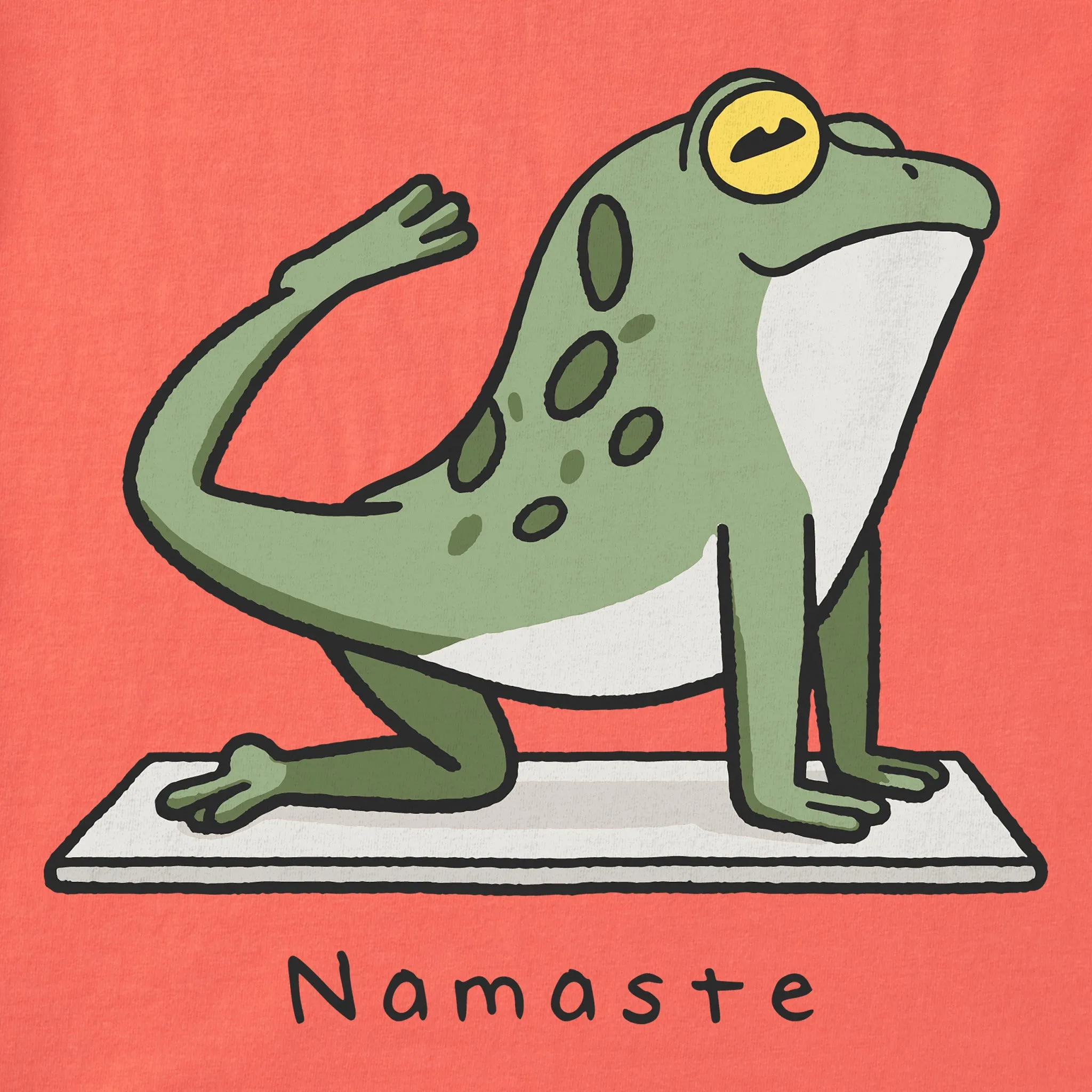 Kids Namaste Frog Short Sleeve Crusher Tee Life is Good