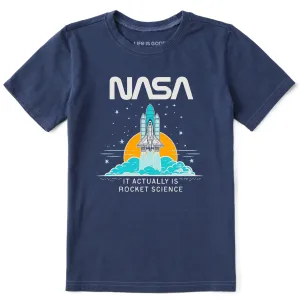 Kids NASA Rocket Science Short Sleeve Crusher Tee Life is Good