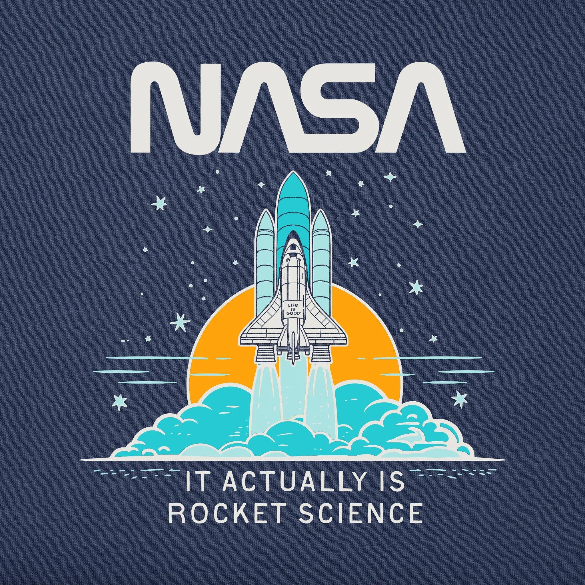 Kids NASA Rocket Science Short Sleeve Crusher Tee Life is Good