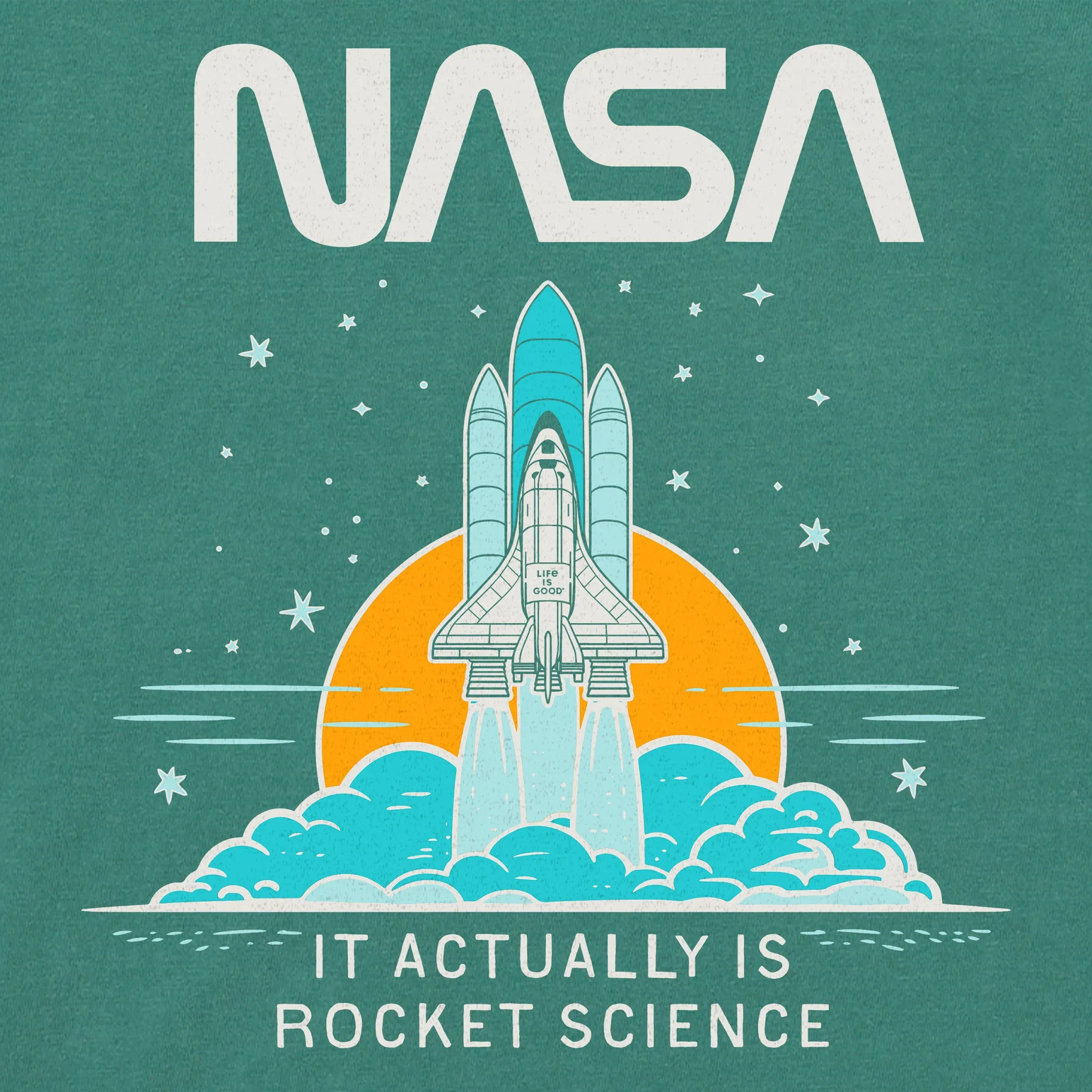 Kids NASA Rocket Science Short Sleeve Crusher Tee Life is Good
