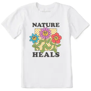 Kids Nature Heals Flowers Short Sleeve Crusher Tee Life is Good