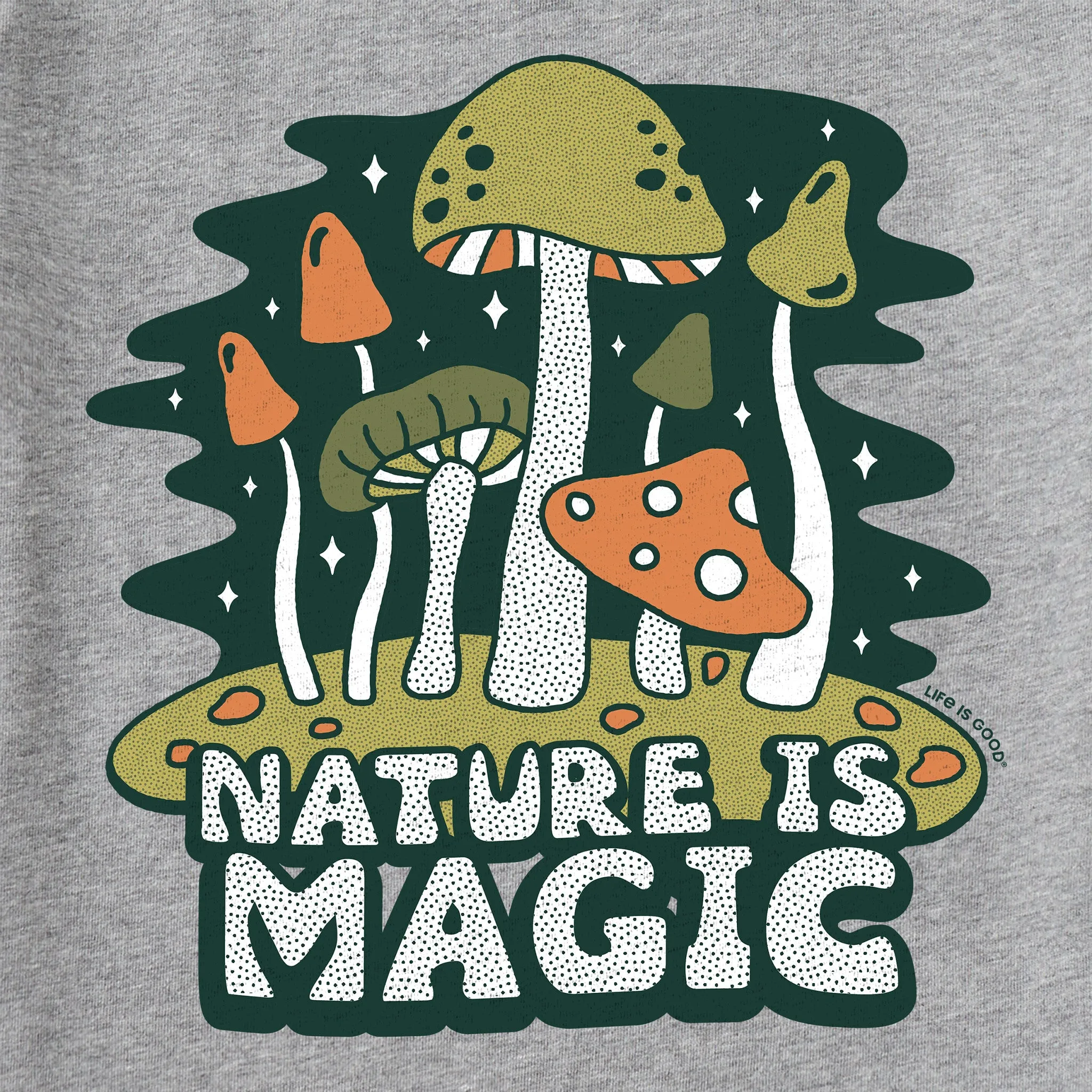 Kids Nature is Magic Mushrooms Short Sleeve Crusher Tee Life is Good
