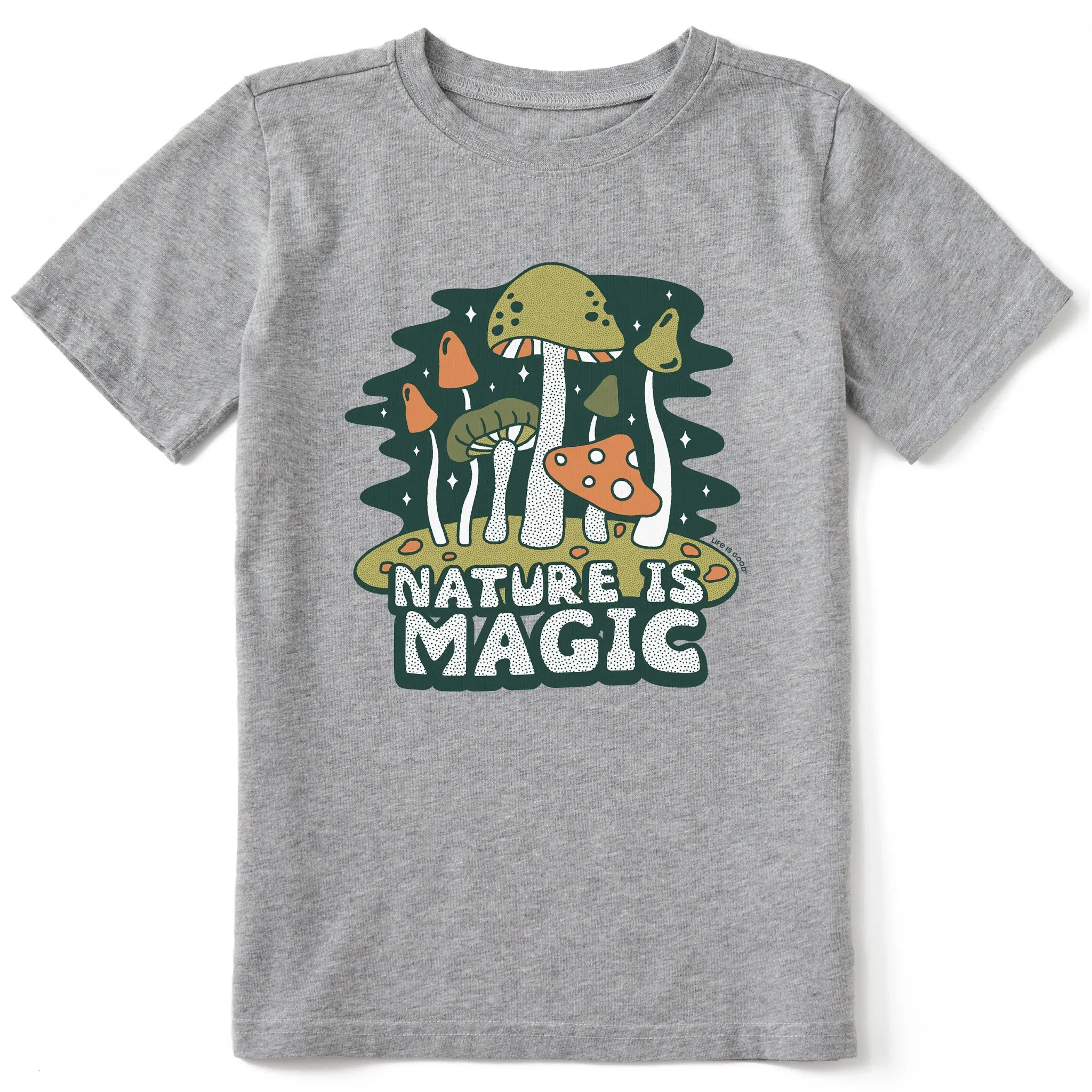 Kids Nature is Magic Mushrooms Short Sleeve Crusher Tee Life is Good