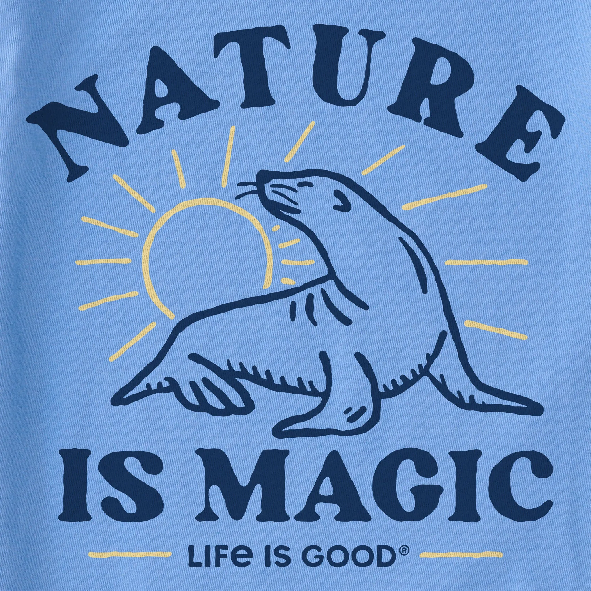 Kids Nature is Magic Sea Lion Short Sleeve Crusher Tee Life is Good