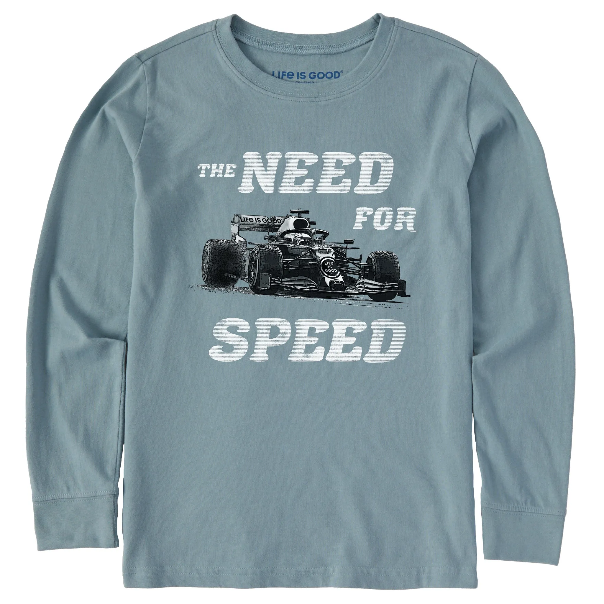 Kids Need For Speed Long Sleeve Crusher Tee Life is Good