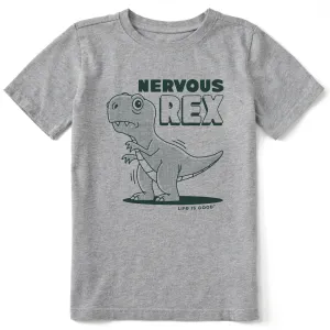 Kids Nervous Rex Dino Short Sleeve Crusher Tee Life is Good