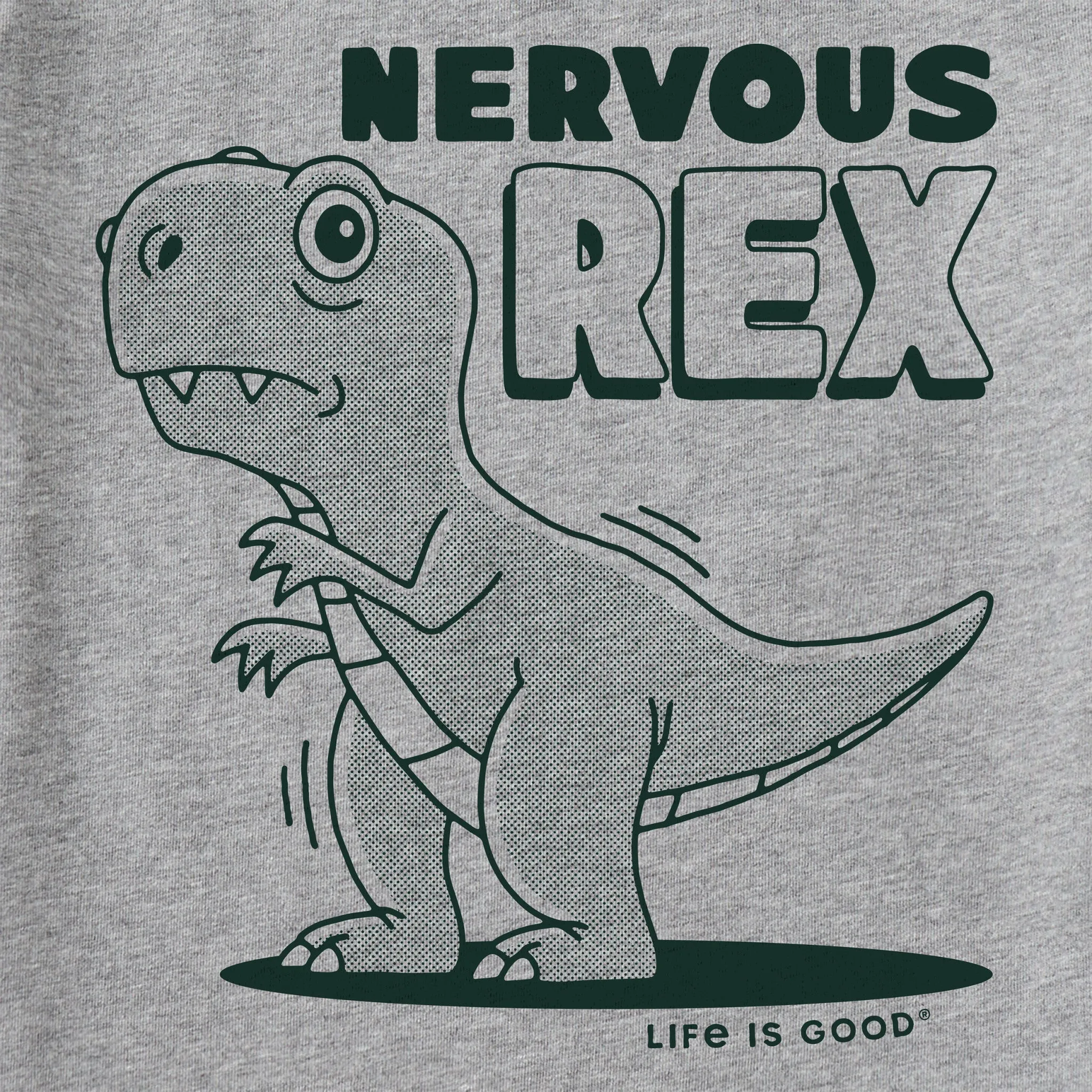 Kids Nervous Rex Dino Short Sleeve Crusher Tee Life is Good