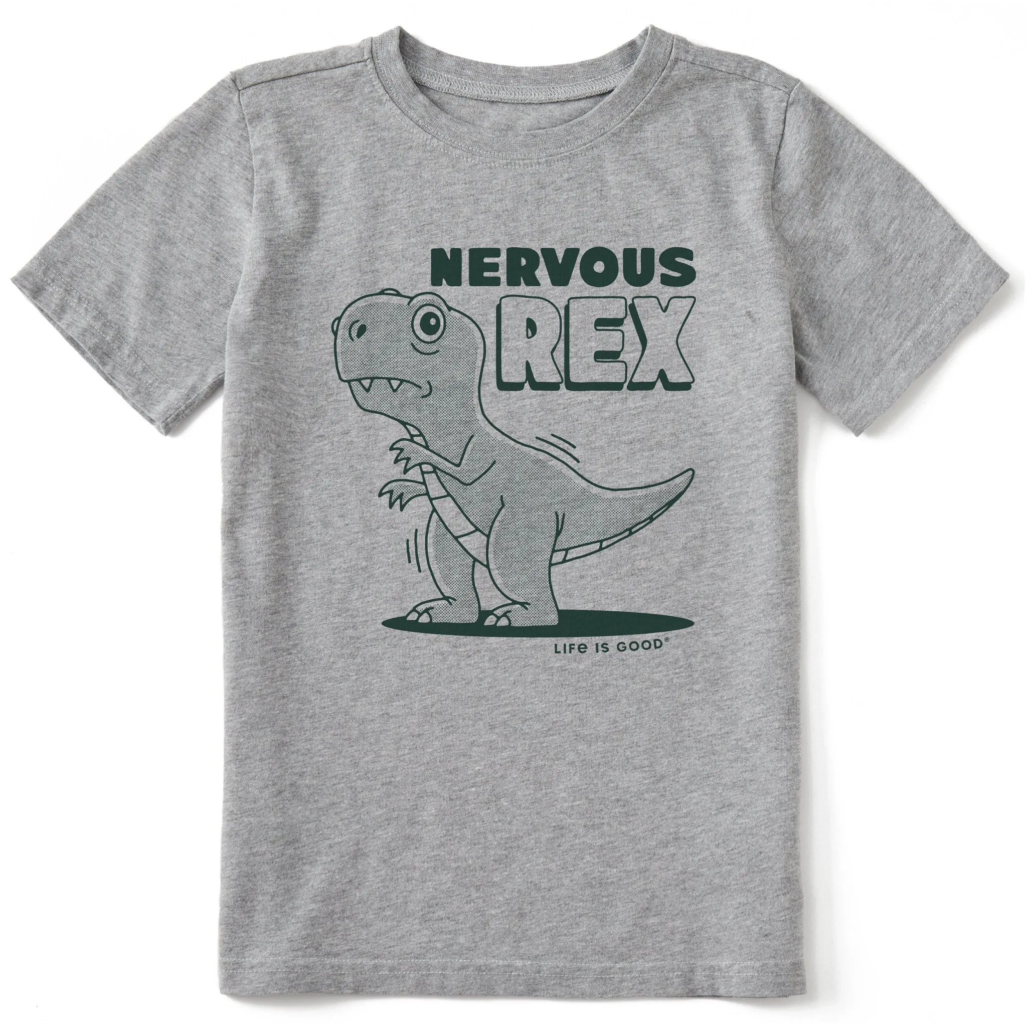 Kids Nervous Rex Dino Short Sleeve Crusher Tee Life is Good