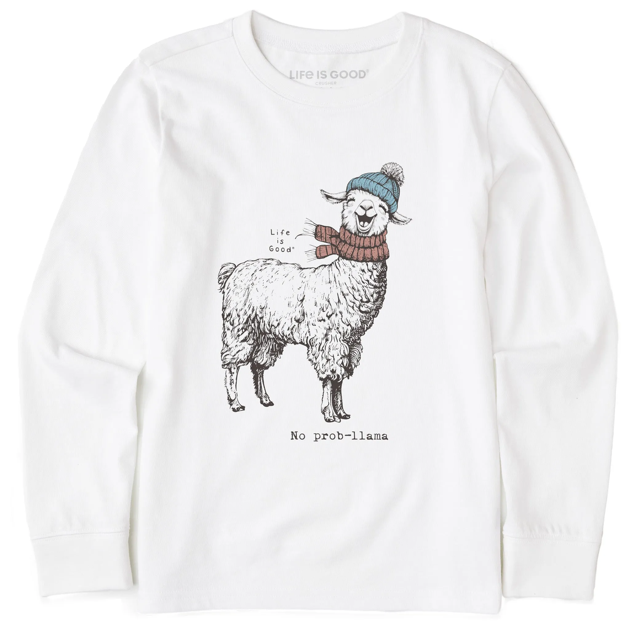 Kids No Prob-llama Long Sleeve Crusher Tee Life is Good