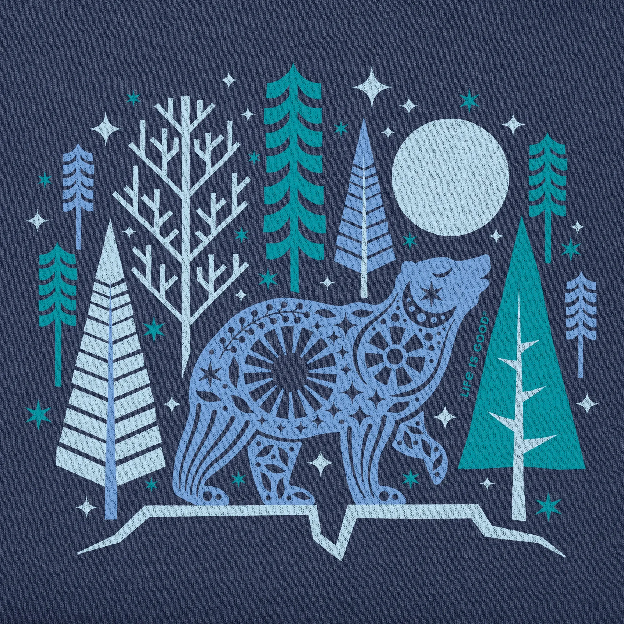Kids Nordic Bear Winter Long Sleeve Crusher Tee Life is Good