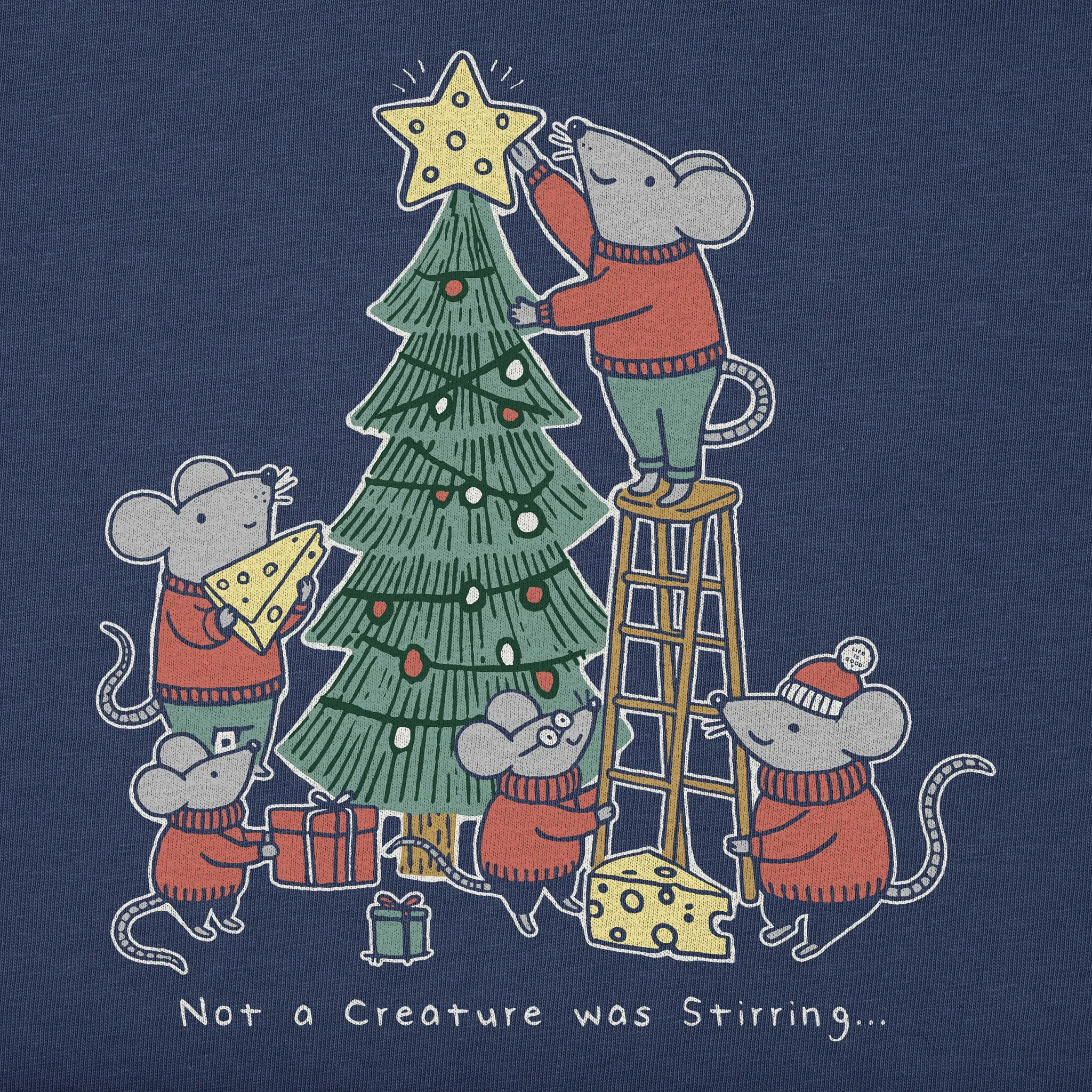 Kids Not a Creature was Stirring Long Sleeve Crusher Tee Life is Good