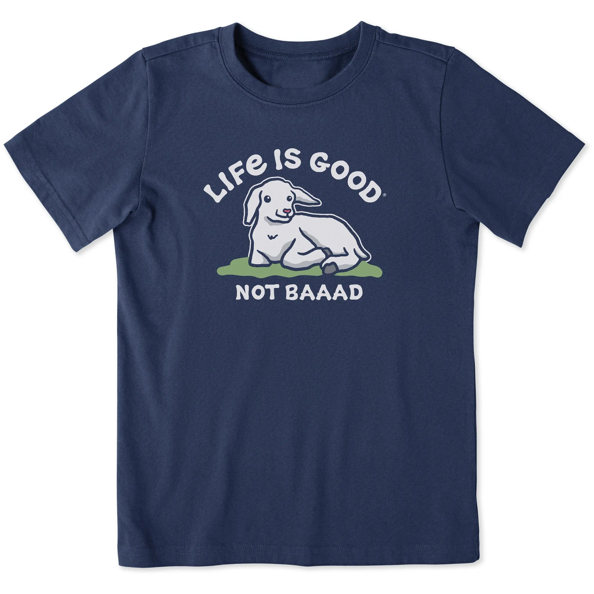 Kids Not Baaad Baby Goat Short Sleeve Crusher Tee Life is Good