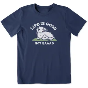 Kids Not Baaad Baby Goat Short Sleeve Crusher Tee Life is Good