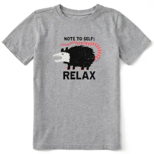 Kids Note to Self: Relax Short Sleeve Crusher Tee Life is Good