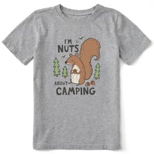 Kids Nuts About Camping Short Sleeve Crusher Tee Life is Good