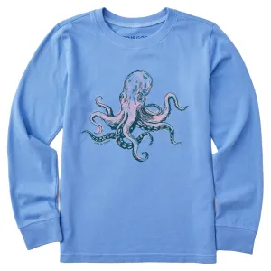 Kids Octopus Long Sleeve Crusher Tee Life is Good