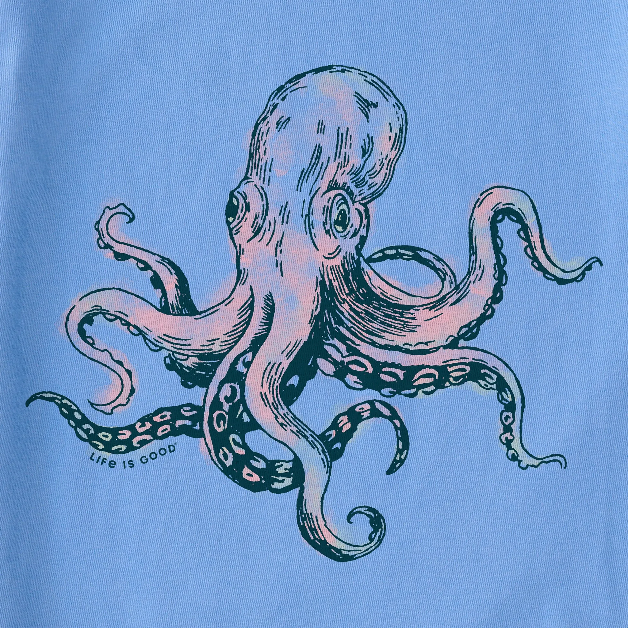 Kids Octopus Long Sleeve Crusher Tee Life is Good